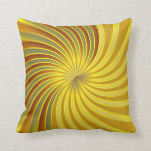 Vórtice espiral del oro de la almohada