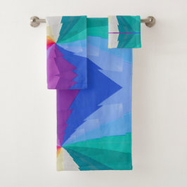 vórtice multicolor en juego de toallas de baño