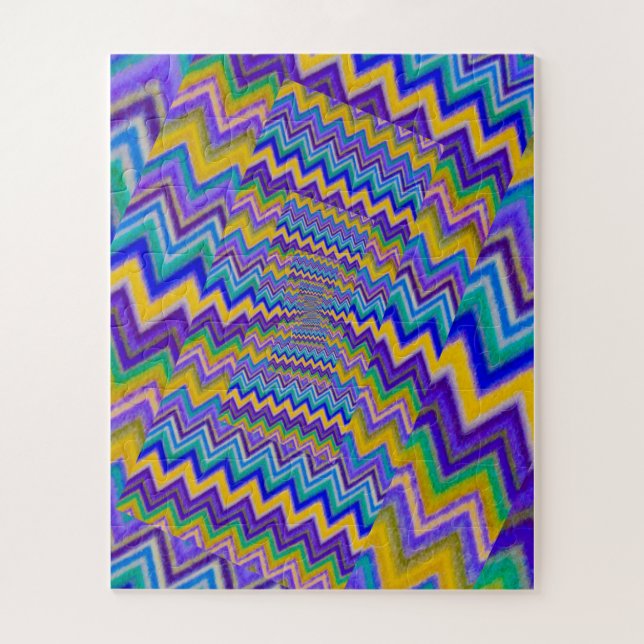 vórtices multicolores en rompecabezas (Vertical)