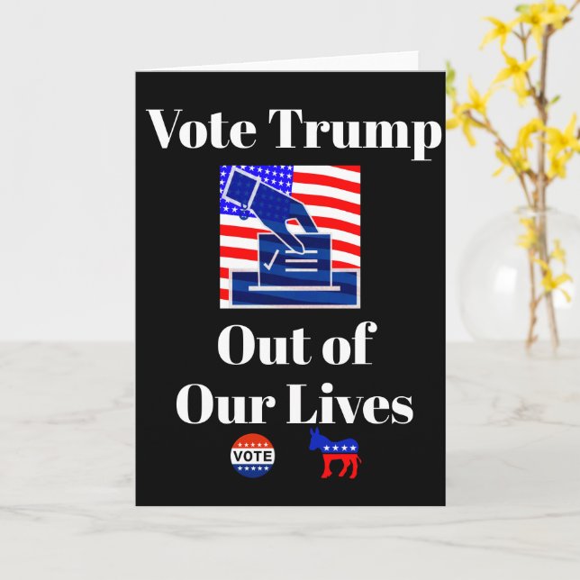 Vota a Trump con tarjeta de felicitación (flor amarilla)