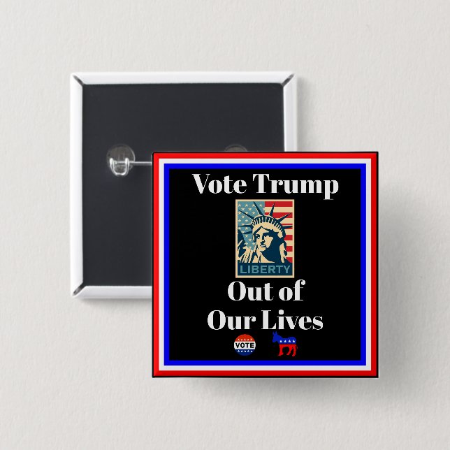 Vota a Trump sin nuestro botón (Anverso y reverso)