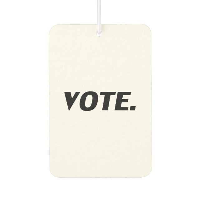 "vota" - ambientador negro blanco (Anverso)