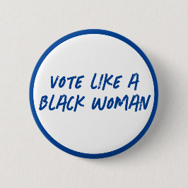 Vota Azul 2024 Como Un Botón De Mujer Negra