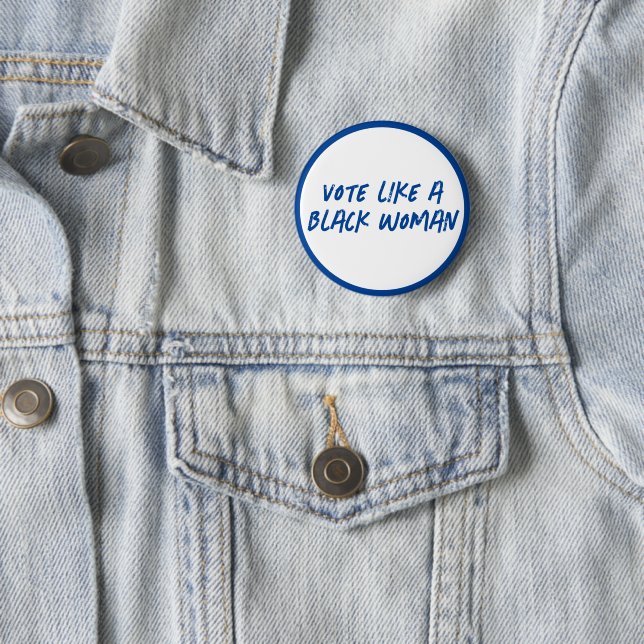 Vota Azul 2024 Como Un Botón De Mujer Negra (In situ)