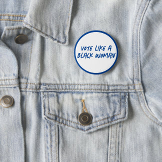 Vota Azul 2024 Como Un Botón De Mujer Negra