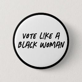 Vota Azul 2024 Como Un Botón De Mujer Negra