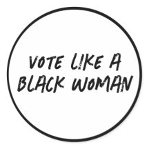 Vota Azul 2024 como una mujer negra Pegatina