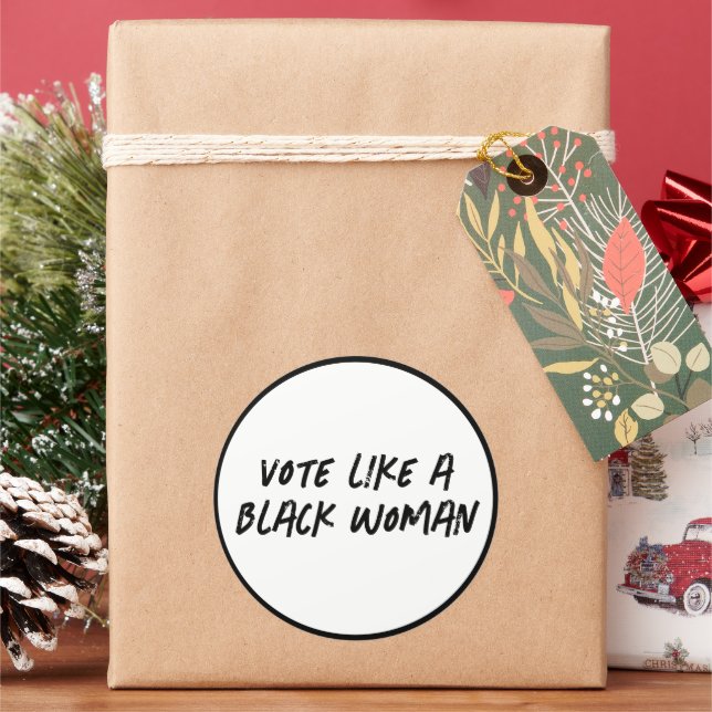 Vota Azul 2024 como una mujer negra Pegatina (Vacaciones)