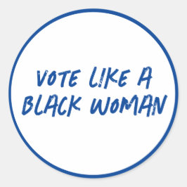 Vota Azul 2024 Como Una Mujer Negra Pegatina De Vu