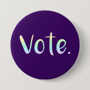 "Vota". botón Ombre del arcoiris Pastel