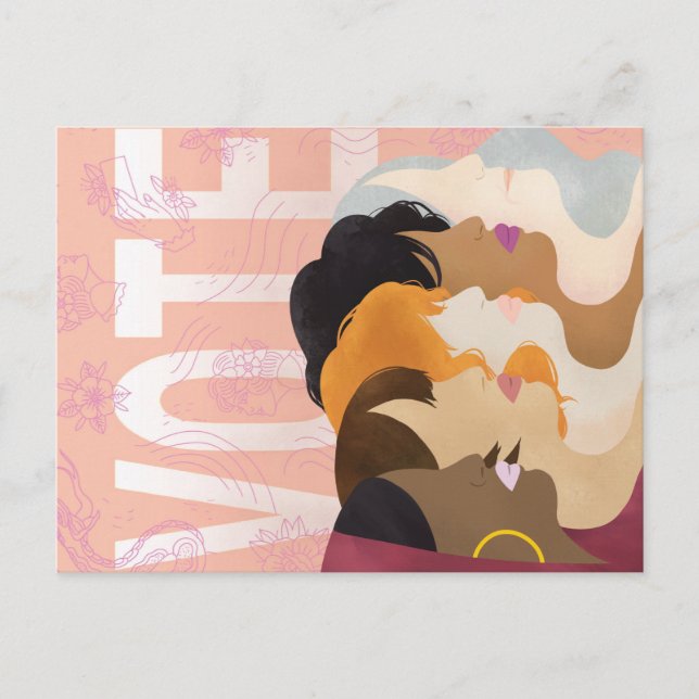 Vota Como Una Mujer Postales 2020 por Vax Liu (Anverso)