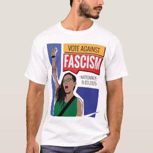 Vota contra la camiseta del hombre fascista