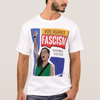 Vota contra la camiseta del hombre fascista