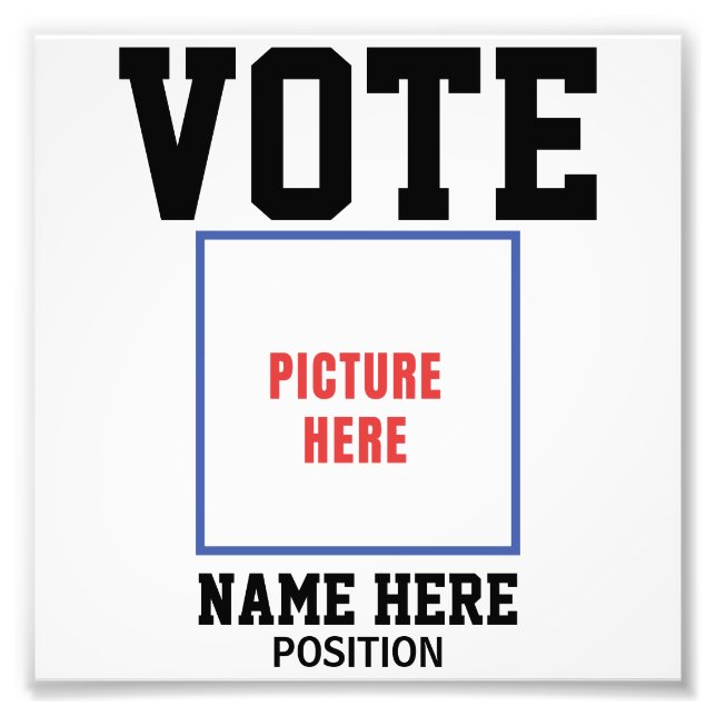 VOTA FOTO PERSONALIZA NOMBRE (Frente)