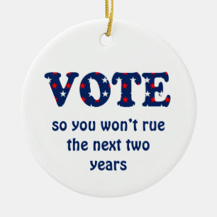 Vota o usa el ornamento de cerámica electoral