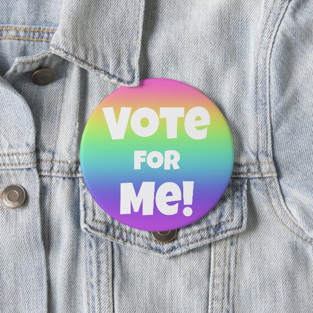 ¡Vota por mí! botón Arcoiris (In situ)