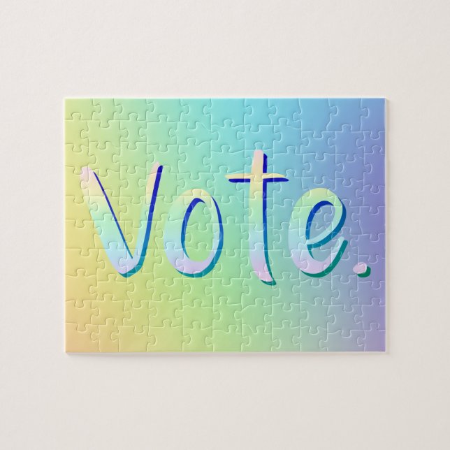 "Vota". Rompecabezas del rompecabezas del gradient (Horizontal)