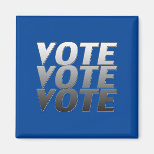 vota vota vota - Imán Azul, blanco, negro, gris