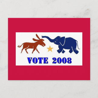 VOTACIÓN EN 2008 POSTAL POLÍTICA DEMÓCRATA REPUBLI