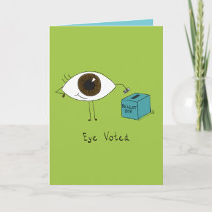 Votación ocular - Divertida tarjeta electoral de p