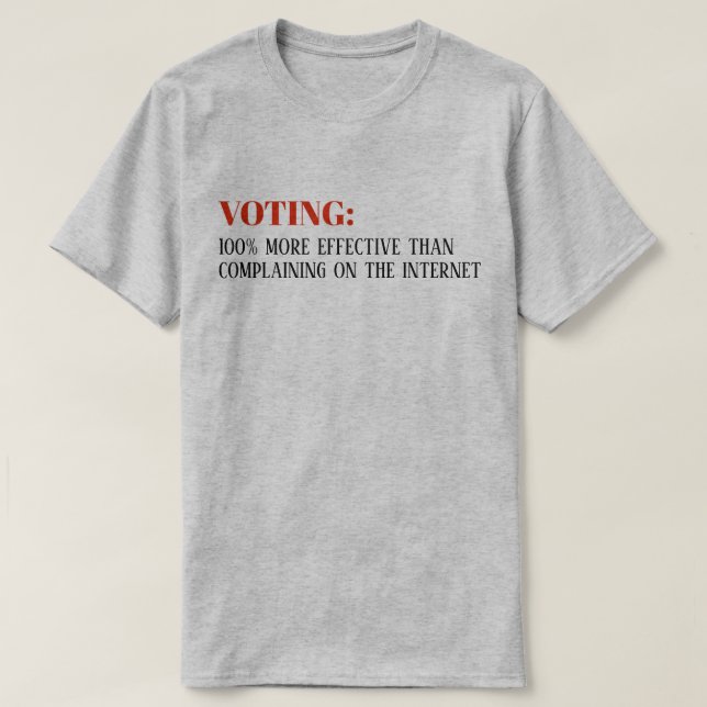 "Votando el 100% más eficaz que camiseta del (Diseño del anverso)