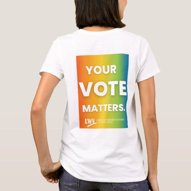 VOTAR Camiseta arco iris (Reverso)