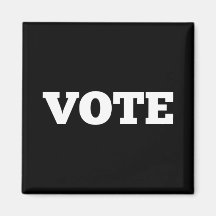 Votar imán con fondo negro