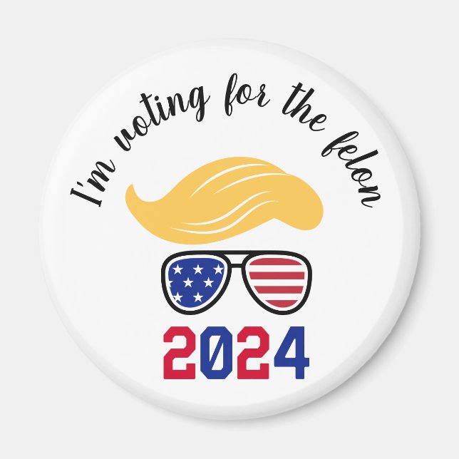 Votar por el imán Felon Funny Trump 2024 (Frente)