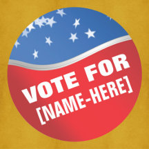 Votar por - personalizado pegatina electoral de ca
