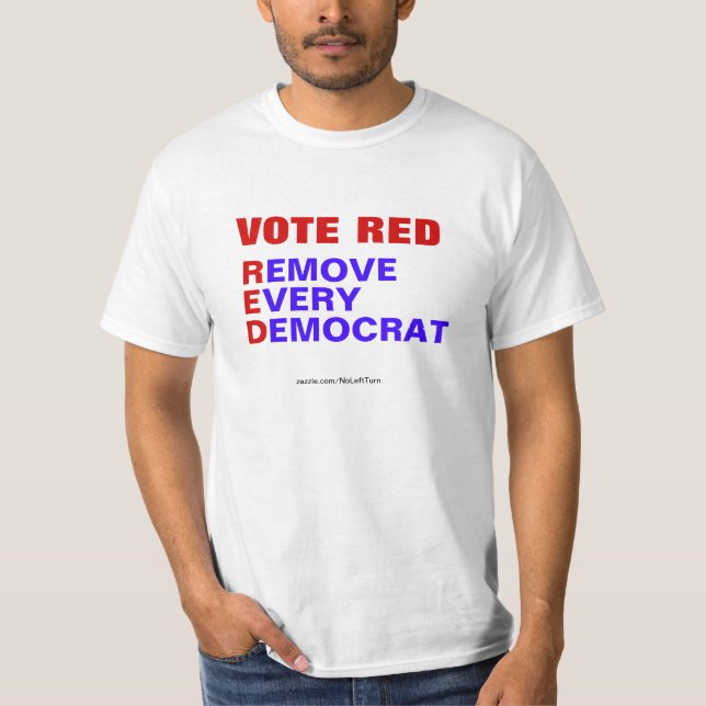 Votar Red Retira Cada Camiseta Demócrata (Anverso)