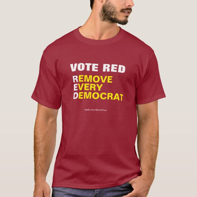 Votar Red Retira Cada Camiseta Demócrata (Anverso)