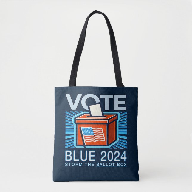Vote Blue 2024 Ballot Box Por Toda La Bolsa Impres (Anverso)
