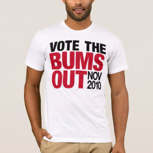 Vote el camisetas de los vagos hacia fuera
