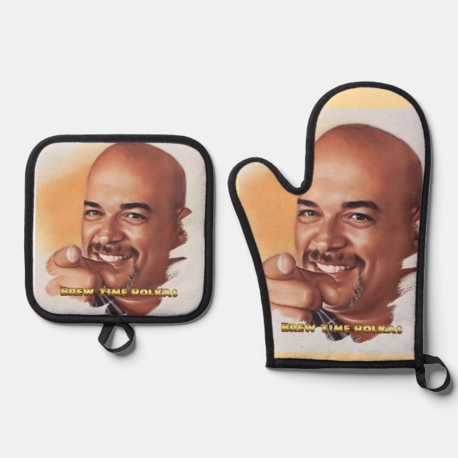 Vote for BrewsterJ. Oven Mitt & Pot Holder Set (Anverso)