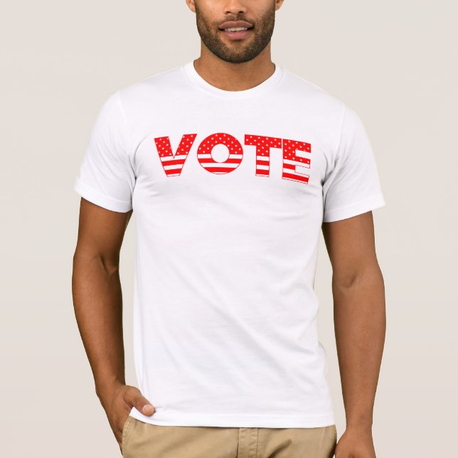 Vote la camiseta con las estrellas rojas y (Anverso)
