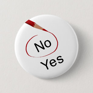 Vote no, no sí Pin del botón