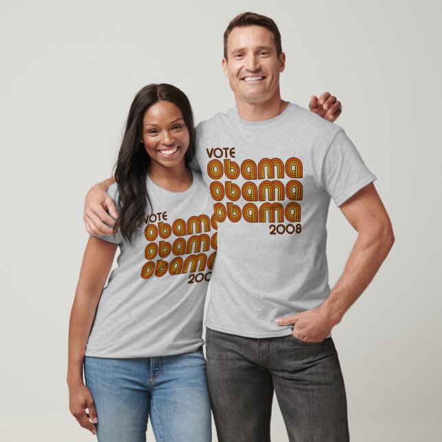 Vote OBAMA 2008 Retro - camiseta (Unisexo)