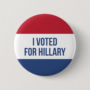 Voté por botón de la elección de Hillary