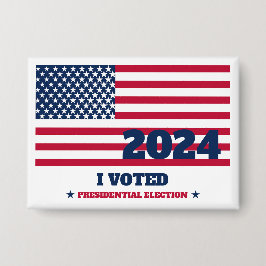 Voté por el botón de bandera de las elecciones pre