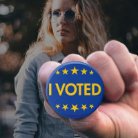 Voté por la democracia de botón Europa en el futur