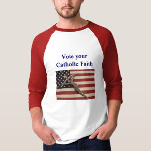 Vote su camisa católica de la fe