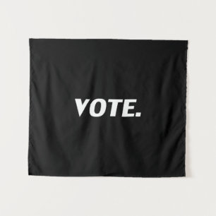 "Vote" tapiz blanco negro