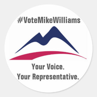 #VoteMikeWilliams 20 Paquete de Pegatinas
