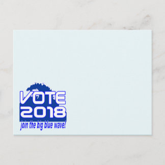VOTO 2018 Postal de la ola azul