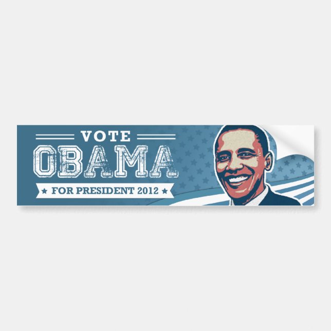 Voto Barack Obama para el presidente pegatina para (Frente)