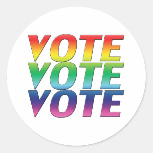 voto - colores del arcoiris pegatinas
