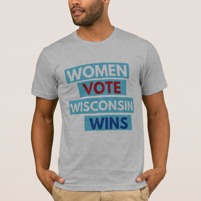 Voto de las mujeres. Wisconsin gana la camiseta (Anverso)