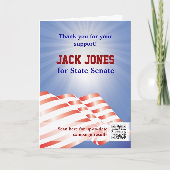 Voto de plantilla de tarjeta de saludo (Anverso)