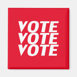 voto de voto - Red, imán blanco