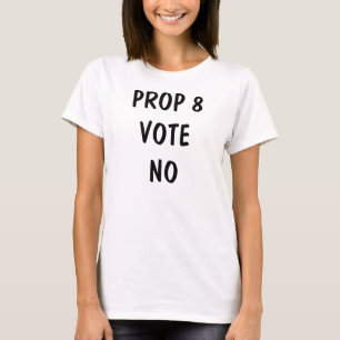 VOTO del APOYO 8 NINGUNA camiseta (mujeres)